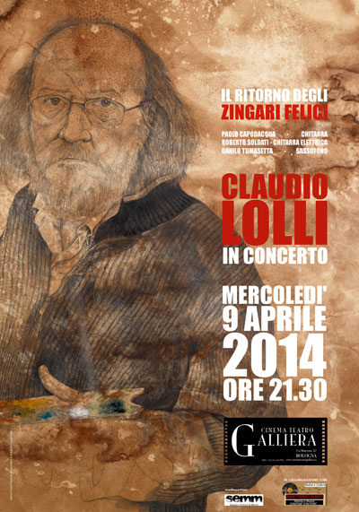 Claudio Lolli in concerto a Bologna 9 Aprile 2014 Teatro Galliera