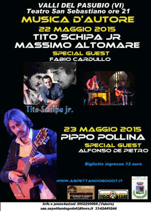Pippo Pollina - Tito Schipa Jr - Massimo Altomare, grandi cantautori italiani  in concerto